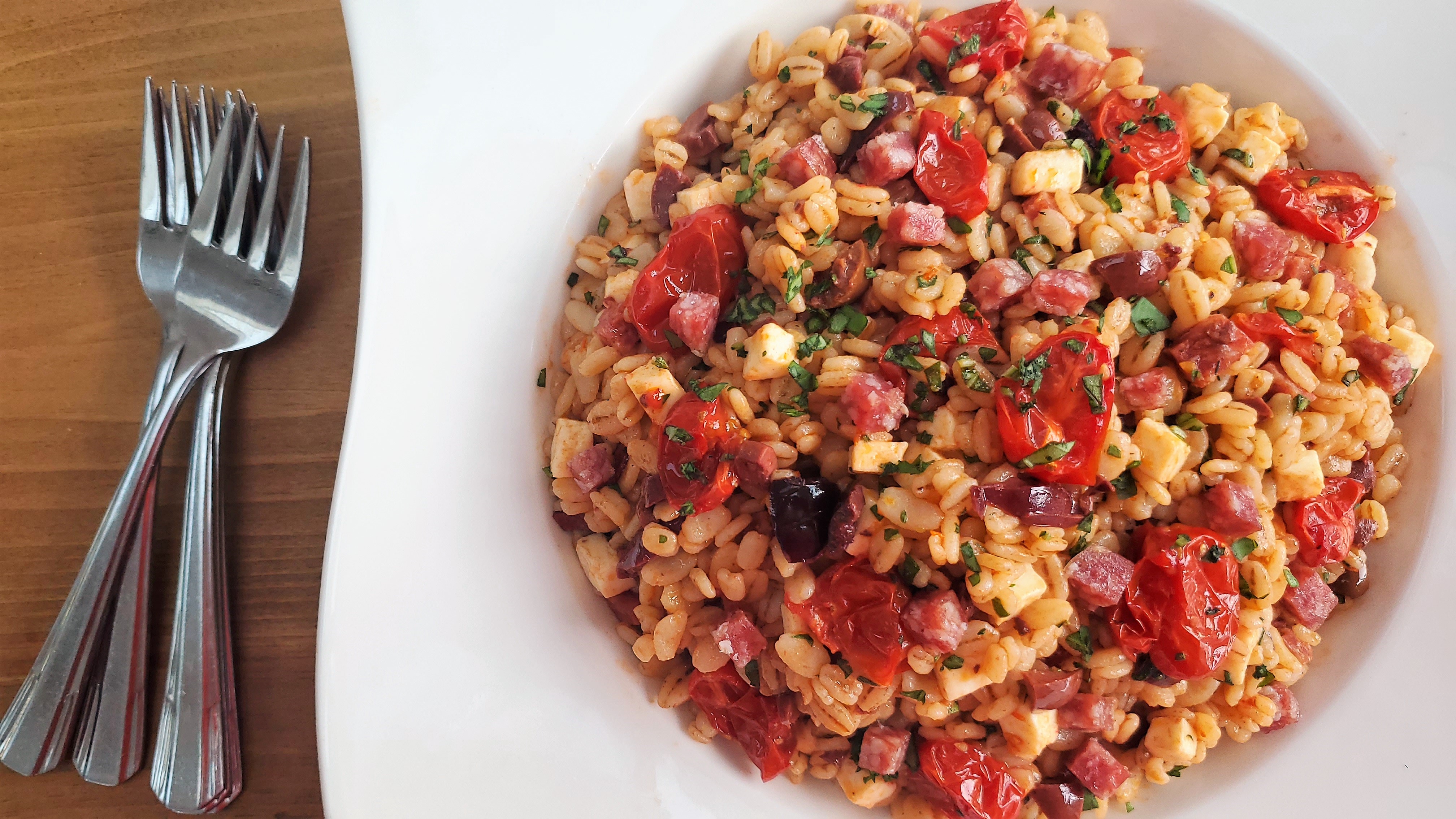 Antipasto Barley Salad with Roasted Tomato and Garlic Dressing is perfect side dish for summer - Vimarsana News