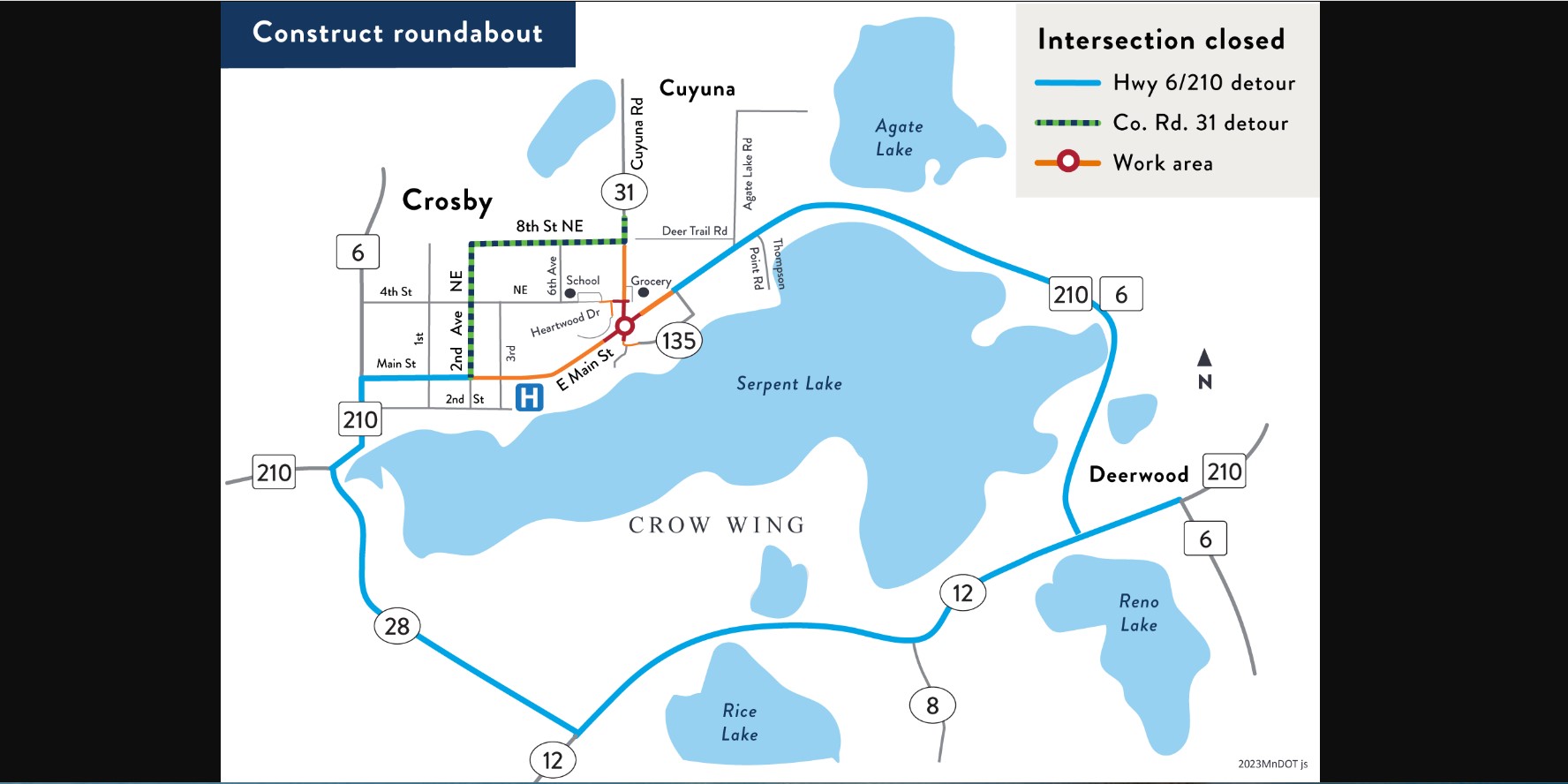 Highway 6/210 closes at Crow Wing County Road 31 in Crosby June 19 - Vimarsana News