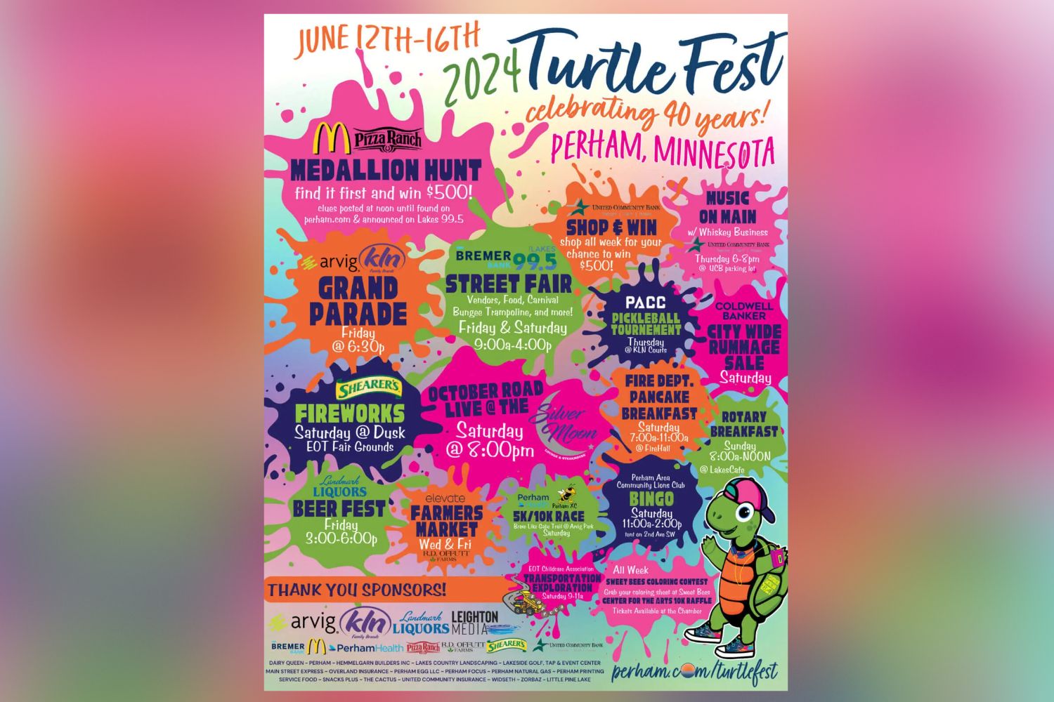 Perham's Turtle Fest turns the big 4-0 this year, and the fun is already starting - Vimarsana News