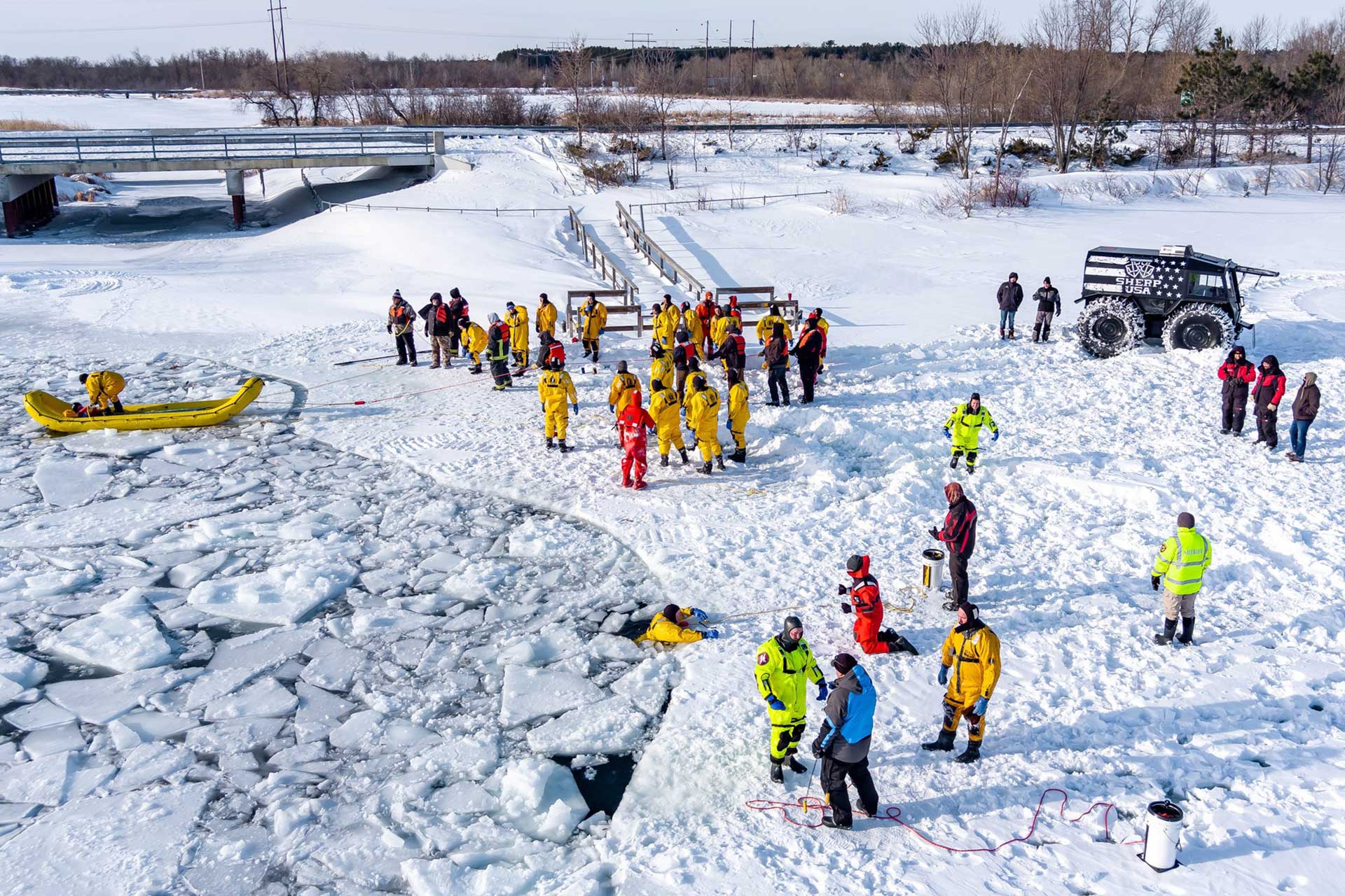 Three Cass County agencies host annual ice rescue training event - Vimarsana News