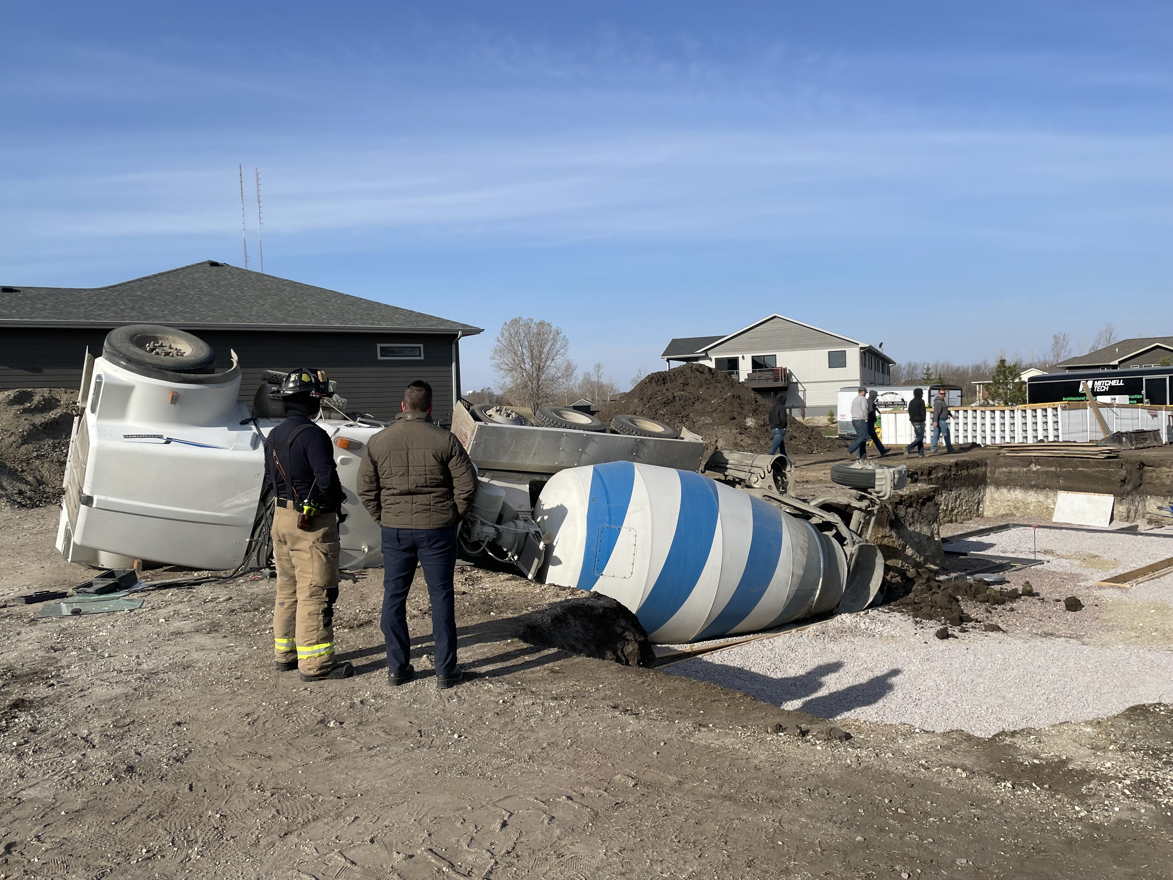 Driver experiences concrete conundrum as truck falls into Mitchell basement - Vimarsana News