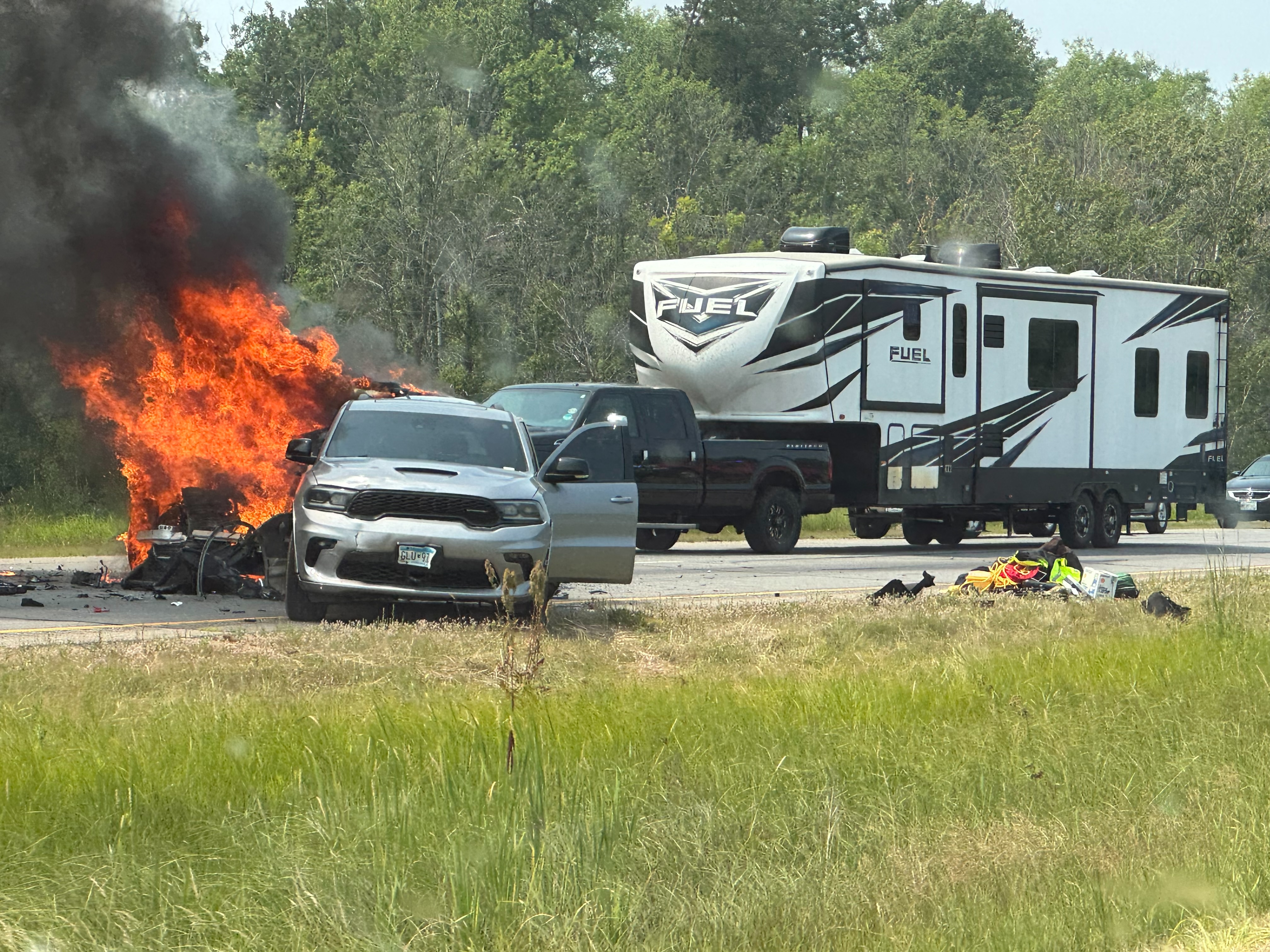 Crow Wing County deputy at fault in fiery north-central Minnesota crash that injured 4 - Vimarsana News