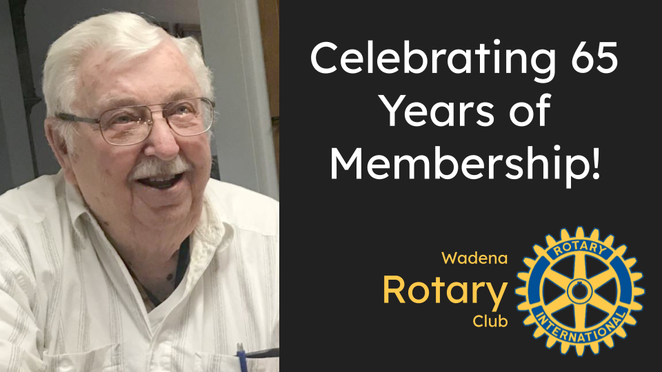 Wadena Rotarian Folkestad honored for 65-year membership - Vimarsana News
