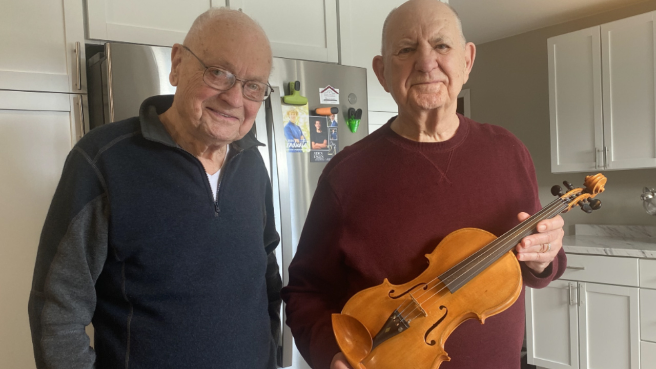 Grand Forks brothers hear violin their late father made them 51 years ago for the first time - Vimarsana News
