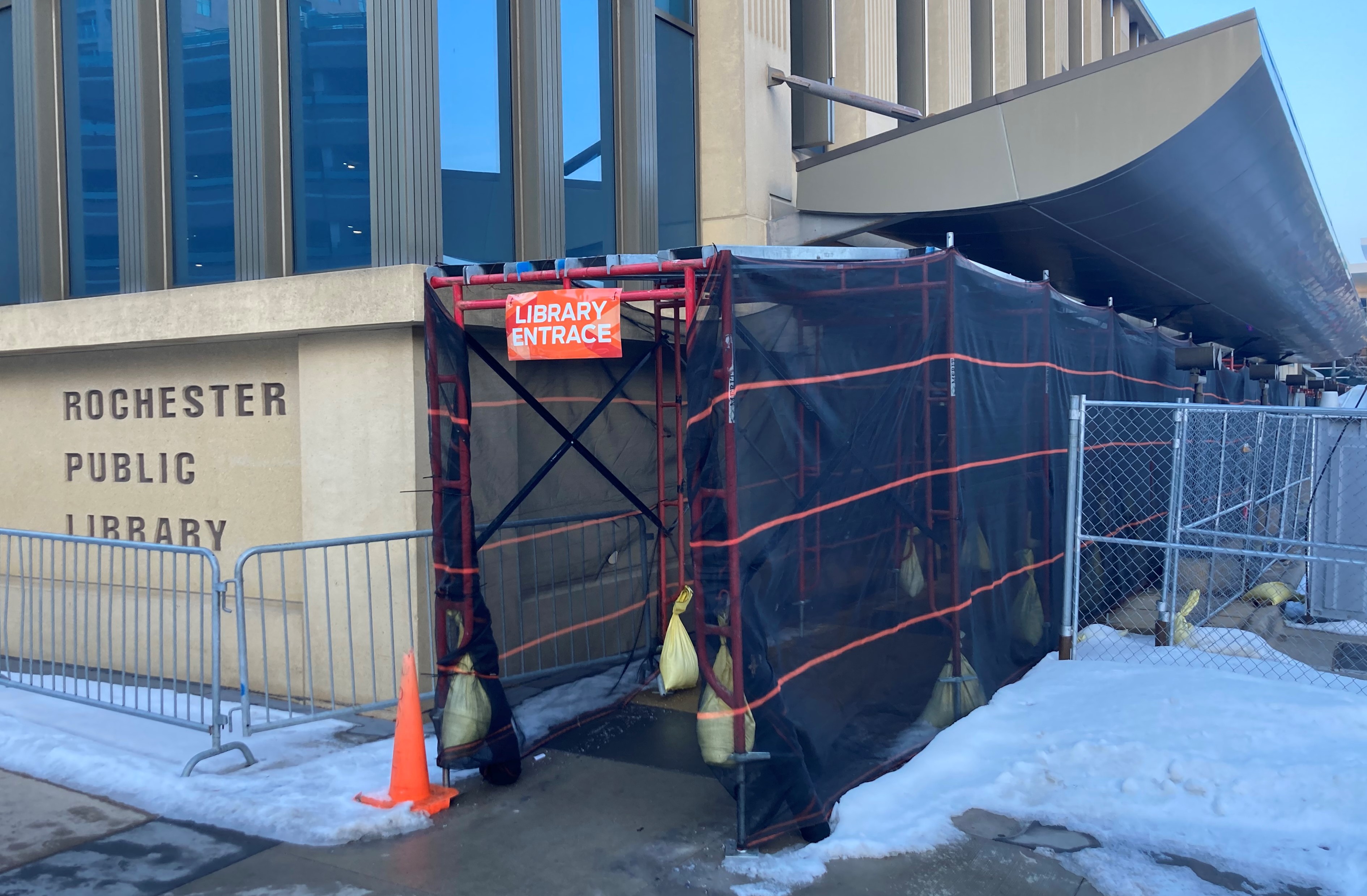 Rochester library scaffolding could be coming down soon, if Mother Nature plays nicely - Vimarsana News