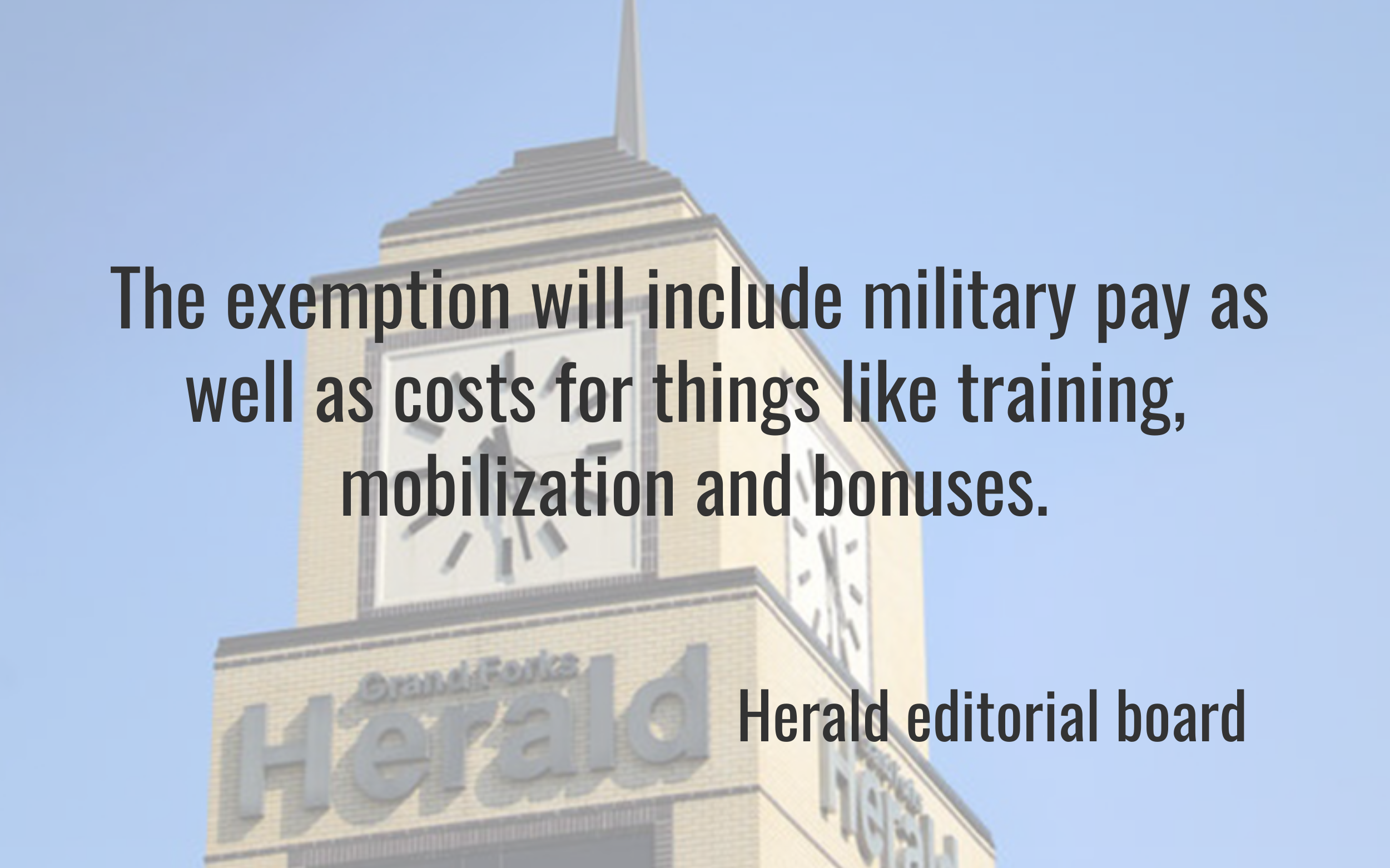 Our view: New tax exemption for military adds to North Dakota's 'stickiness' with service members, veterans - Grand Forks Herald - Vimarsana News