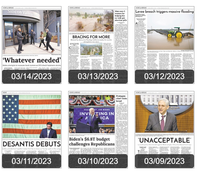 E-paper highlights: March 9-14, 2023, Echo Journal e-edition headlines - Vimarsana News