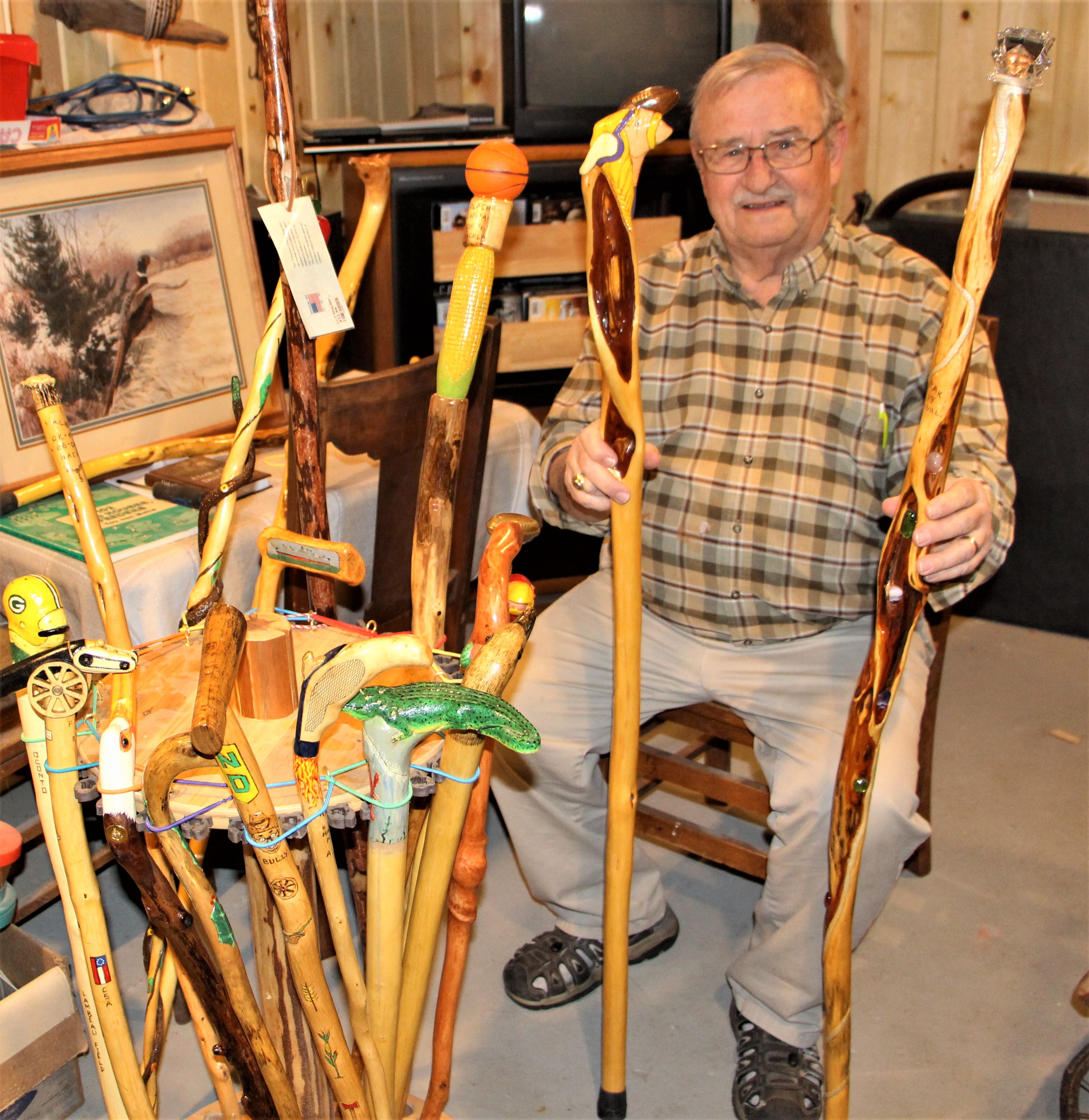 These sticks were made for walking -- and Bob Kotaska of Detroit Lakes picked them up all over the country - Vimarsana News