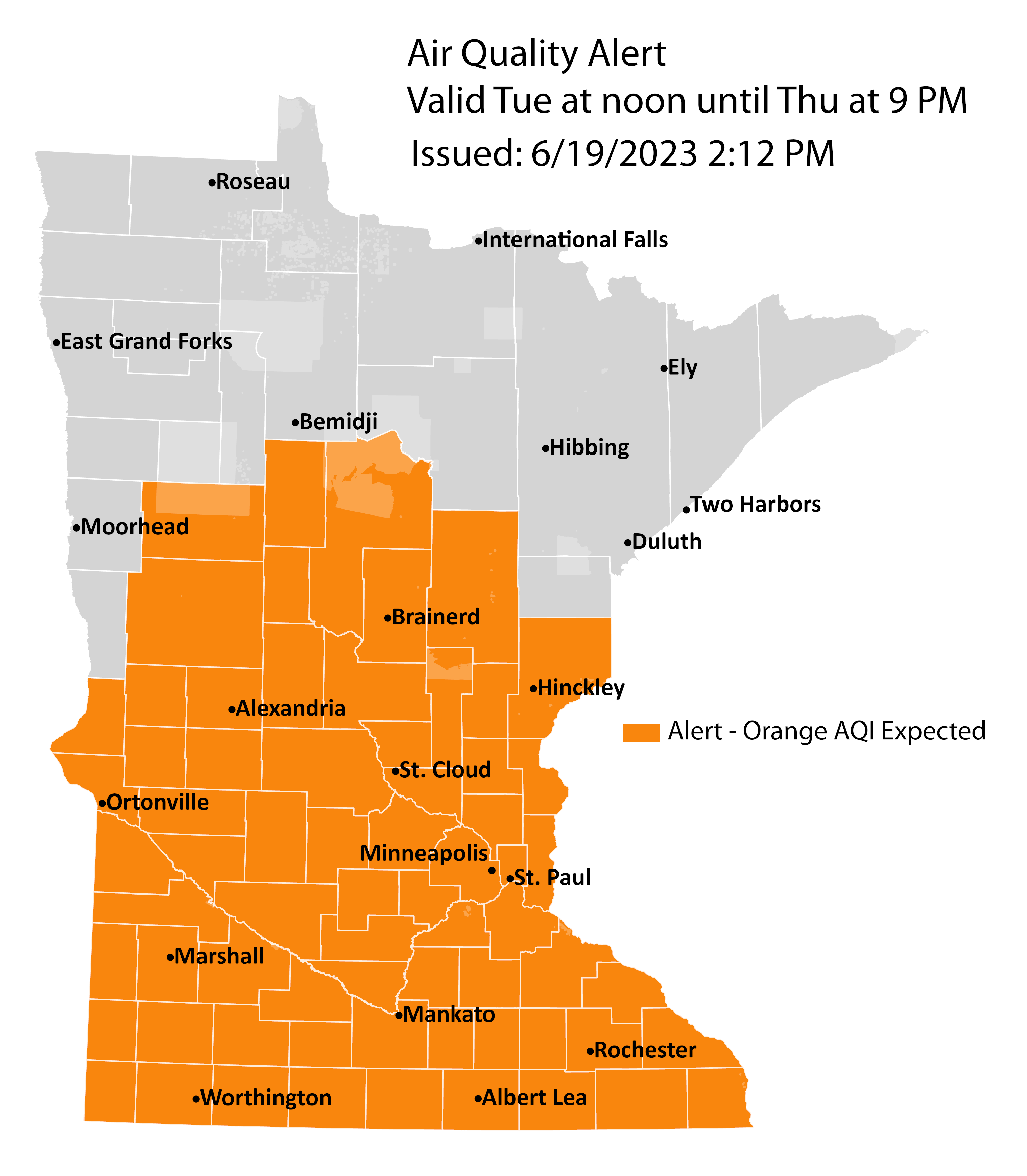 Air quality alert in effect June 20-22 in Brainerd area - Vimarsana News