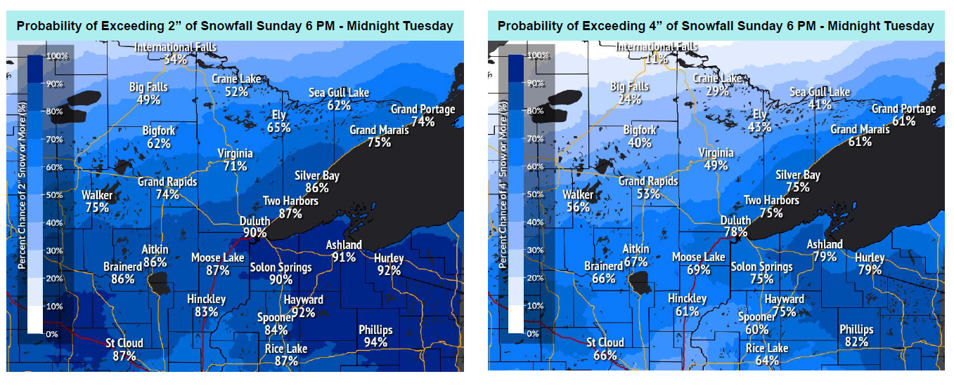 Another chance for 4+ inches of snow coming Sunday-Monday for Crow Wing and Cass counties - Vimarsana News