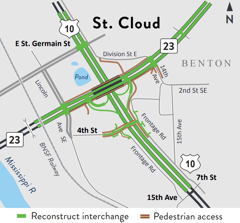 April start planned for $43.7 million interchange project on Minnesota Highway 23 and U.S. 10 in St. Cloud - Vimarsana News