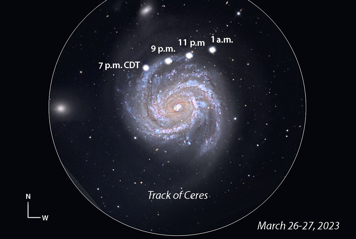 Astro Bob: Dwarf planet Ceres photobombs galaxy M100 - Vimarsana News