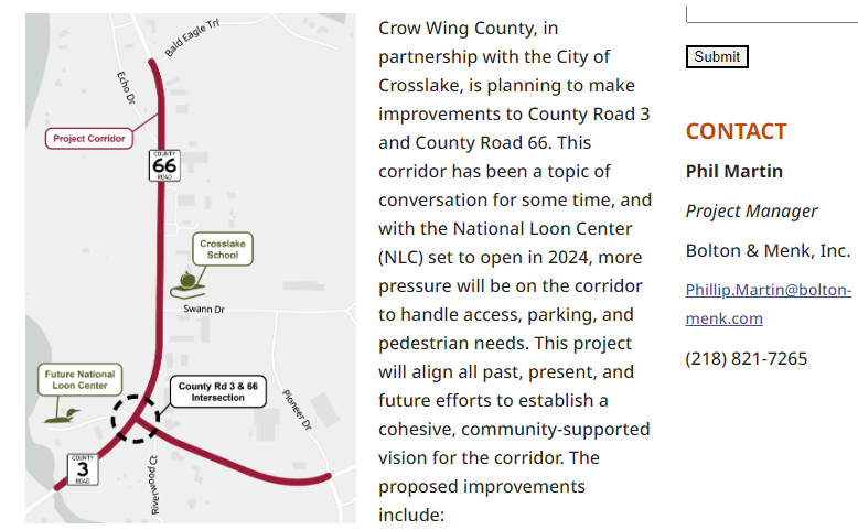 Open house for CRs 3 and 66 project designs set in Crosslake - Vimarsana News