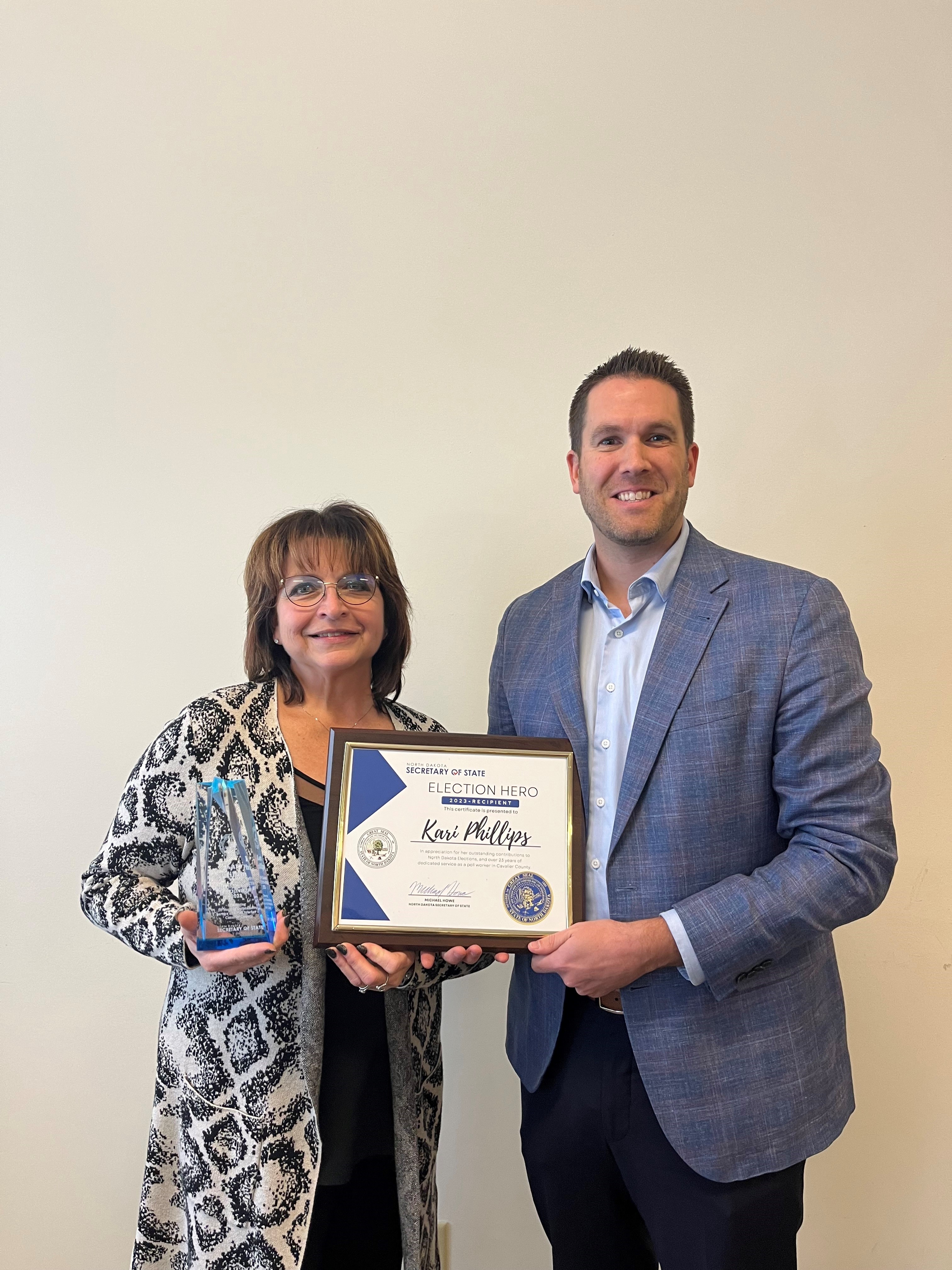 Langdon poll worker is recipient of first North Dakota Election Hero Award - Vimarsana News