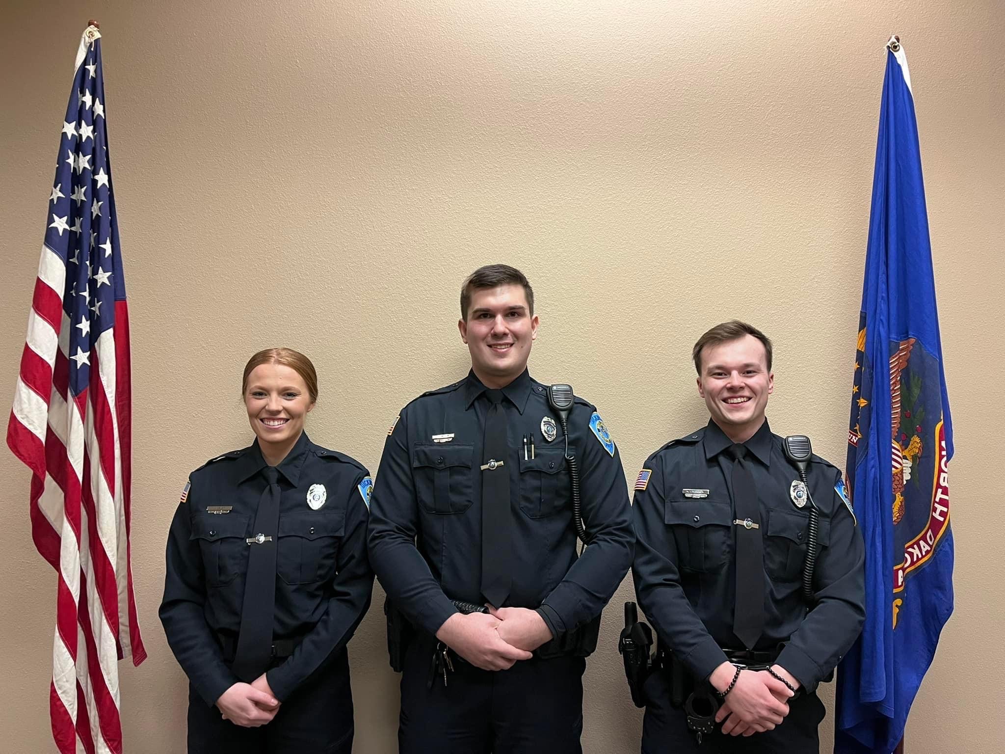 Dickinson Police Department swears in three homegrown officers - Vimarsana News