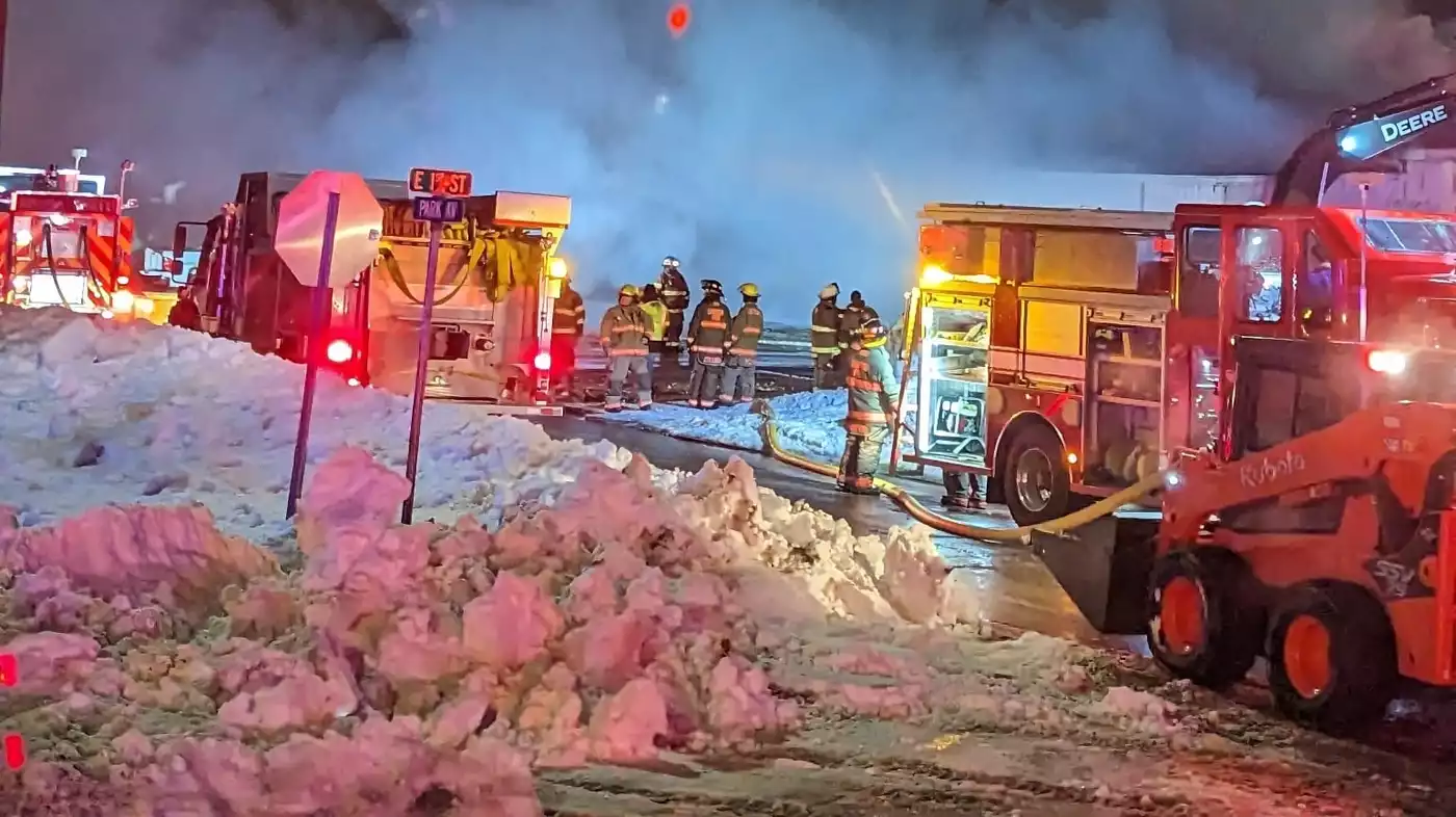 Fire destroys machinery dealership in west-central Minnesota, forcing evacuations - Vimarsana News