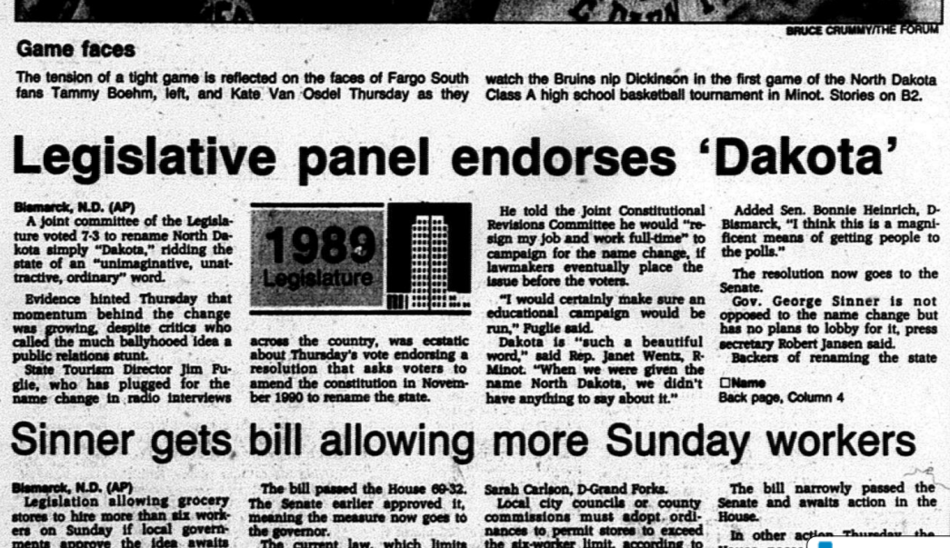 35 years ago, North Dakota nearly dropped the 'North' - Vimarsana News